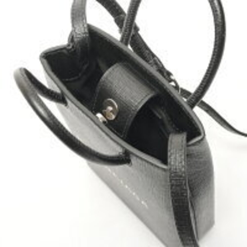 Balenciaga Shopping Phone Holder Shoulder Bag Black - Picture 11 of 13